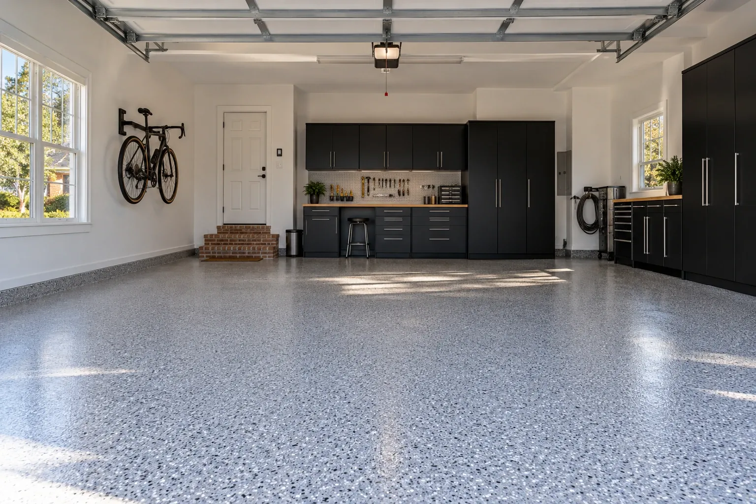 Choosing a Garage Floor in Charlotte: Flake or Solid Color?