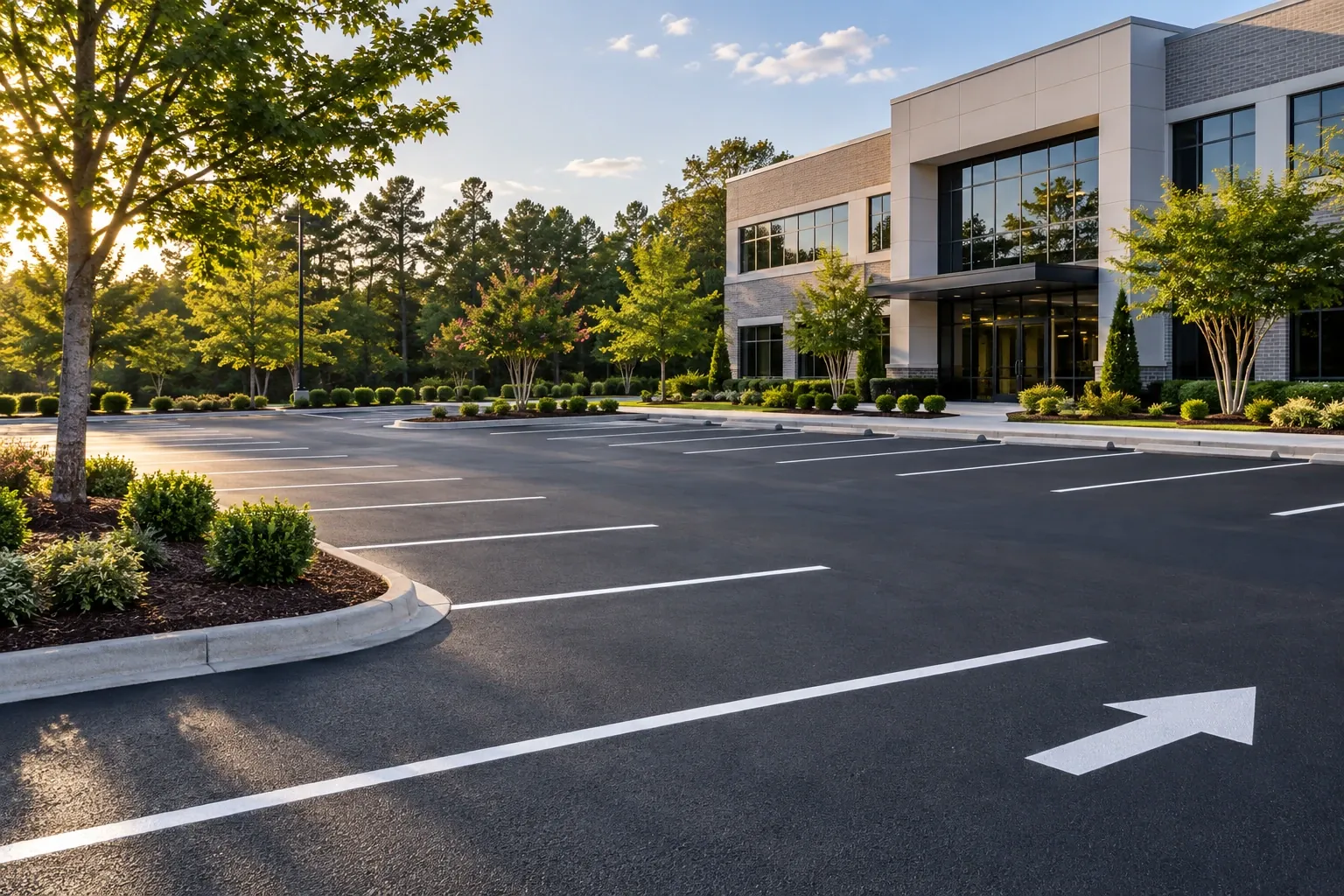 Sharpen the parking area